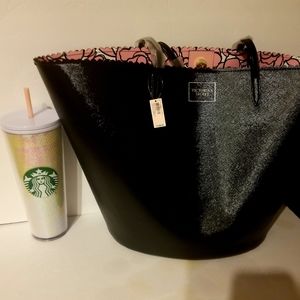 Starbucks tumbler 2020 and VICTORIA'S secret tote